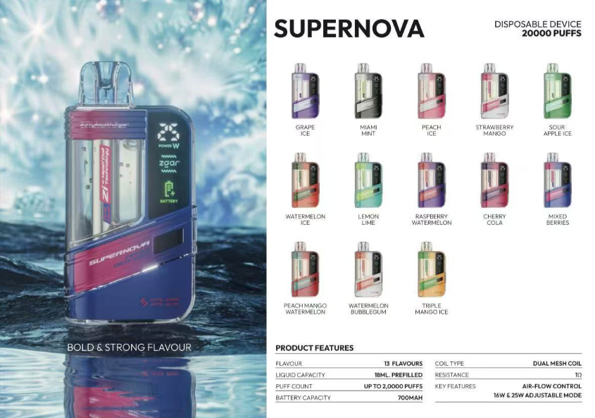 冰熊Supernova 20000深度观察：20000口续航如何重塑一次性电子烟体验？
