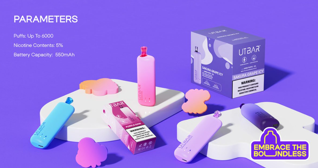 UTBAR 6000口一次性雾化设备 产品科普：6000口续航·高效雾化·多重防漏·潮流便携